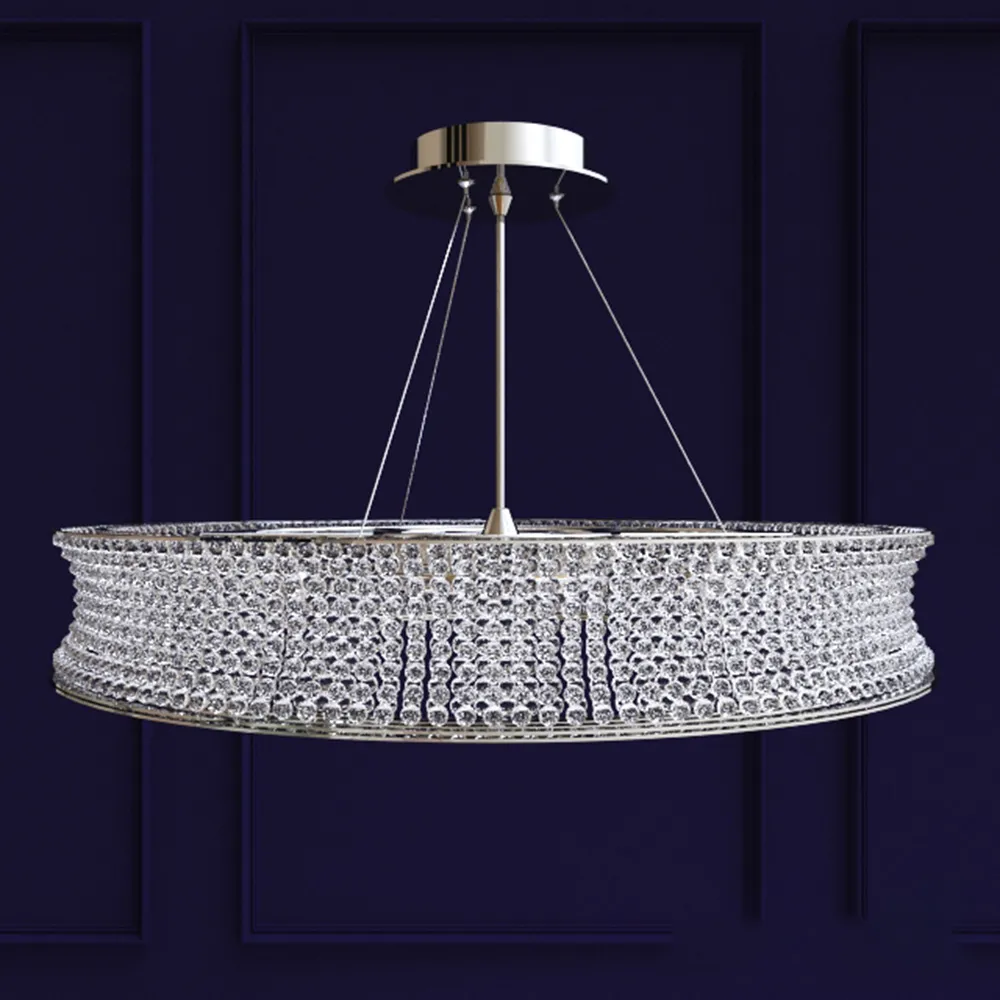 lighting - Crystal round chandelier 3D Model