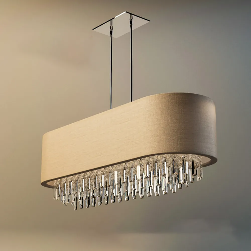 lighting - Dainolite 8 Light Oval Crystal Chandelier 3D Model