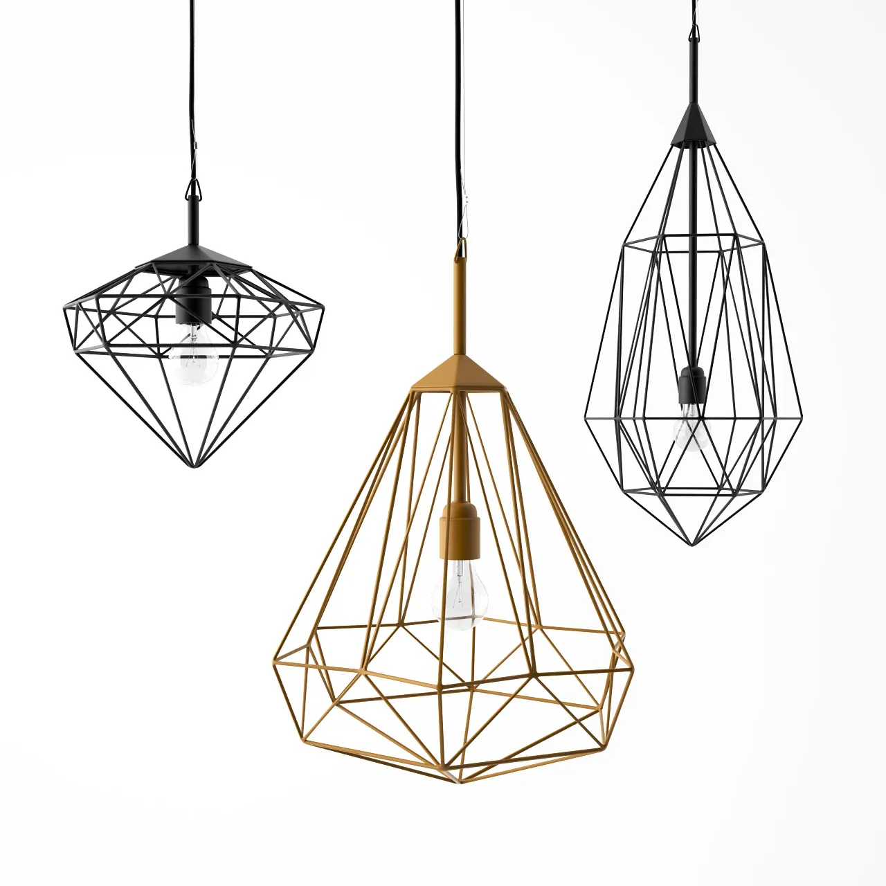 lighting - Diamonds ceiling lamp by JSPR 3D Model