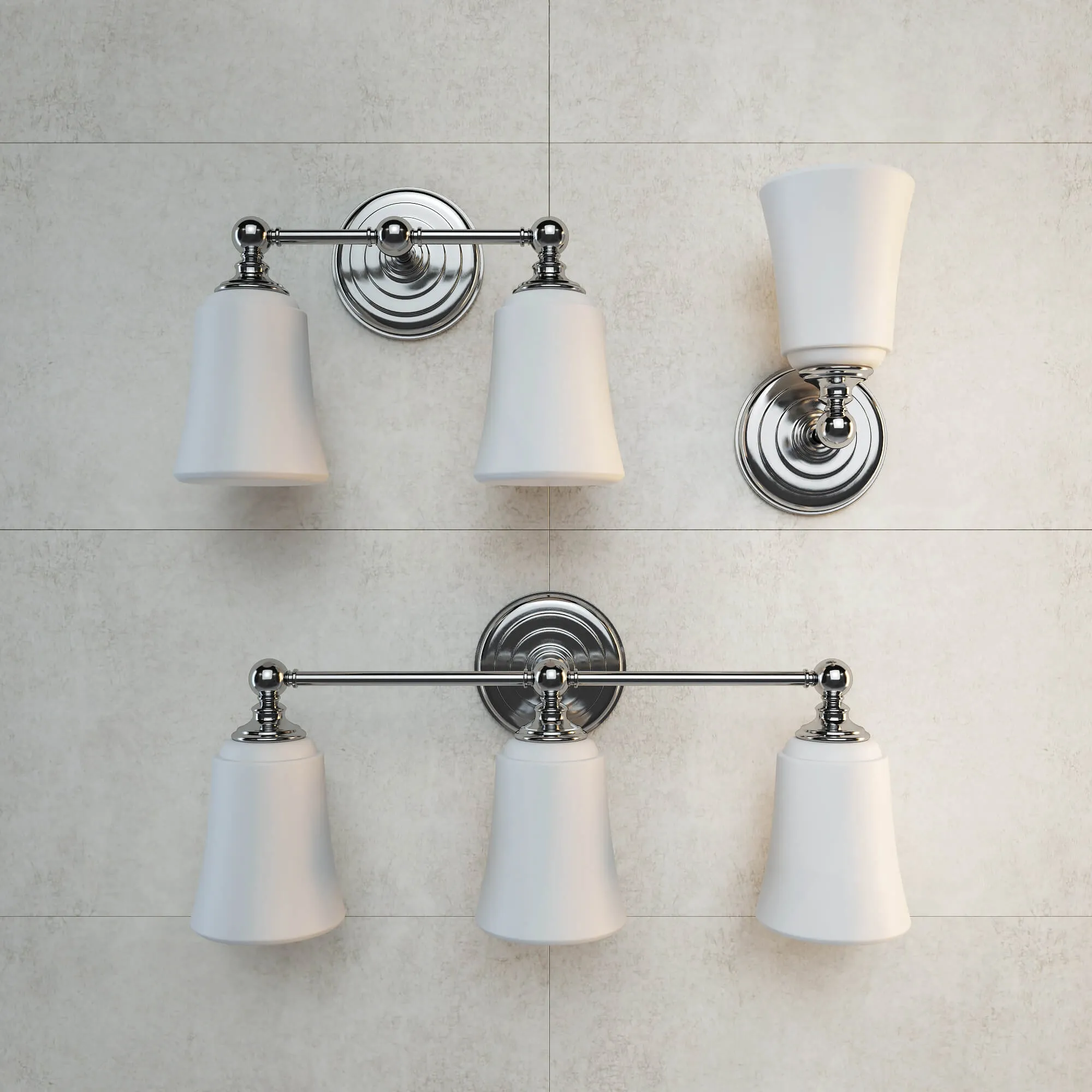 lighting - Elstead Feiss Huguenot Lake  Perry wall light 3D Model