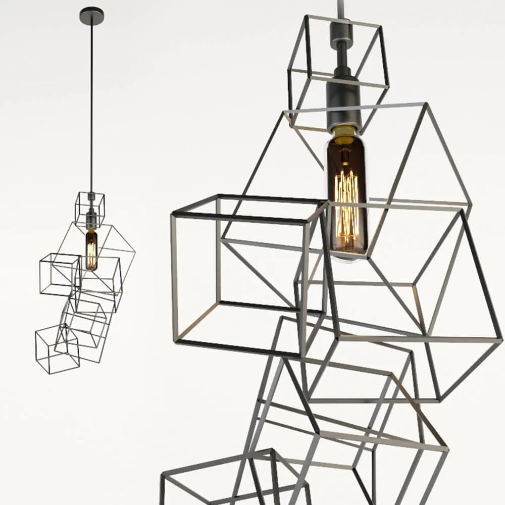 lighting - Framed Sculpture Pendant 3D Model