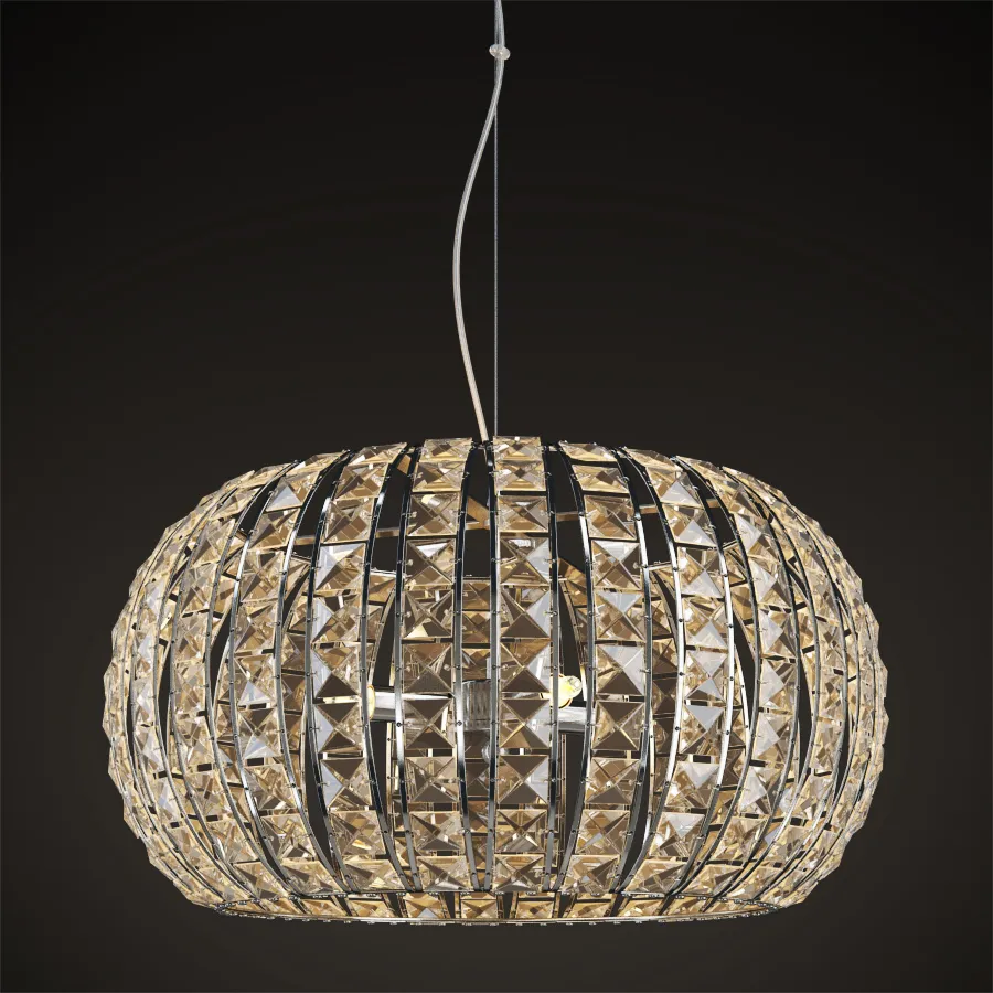lighting - Gold chandelier 89 3D Model