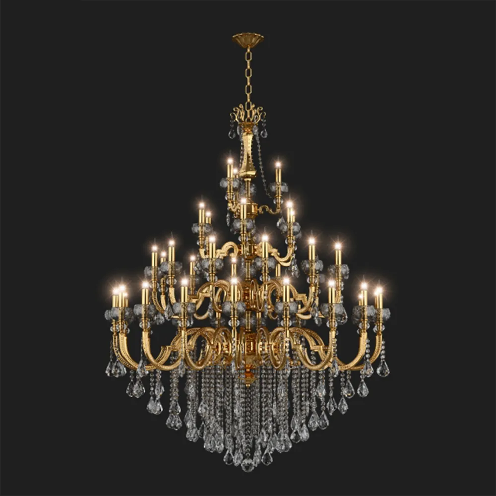lighting - Gold chandelier Osgona MONTARE 787392 3D Model