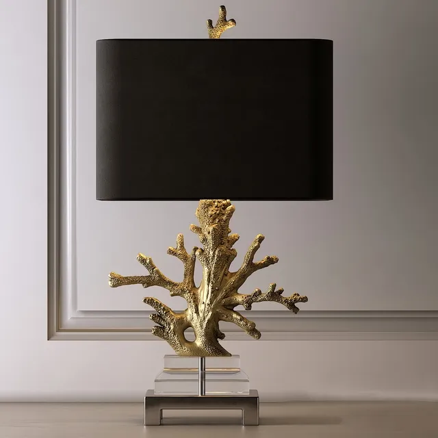 lighting - Gold Coral table lamp 3D Model