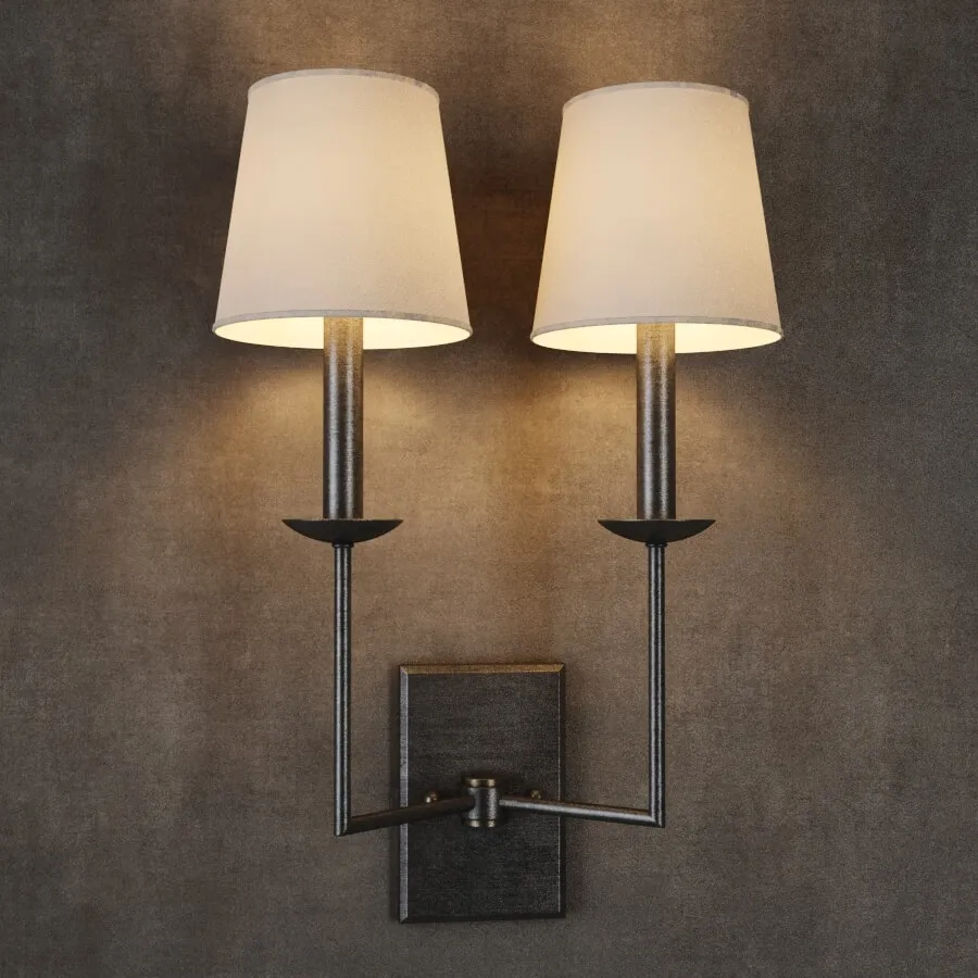 lighting - GRAMERCY HOME - THADDEUS SCONCE SN049-2-ABG 3D Model