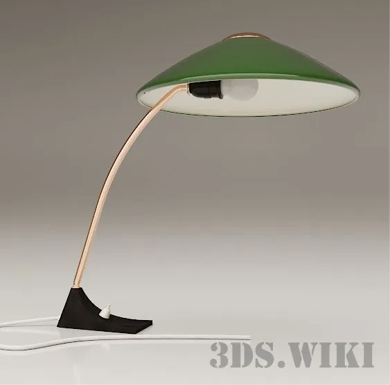 lighting - Green Desk Lamp 1950s 3D Model