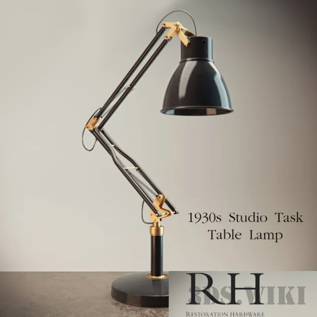 lighting - Lamp 1930s Studio Task 3D Model