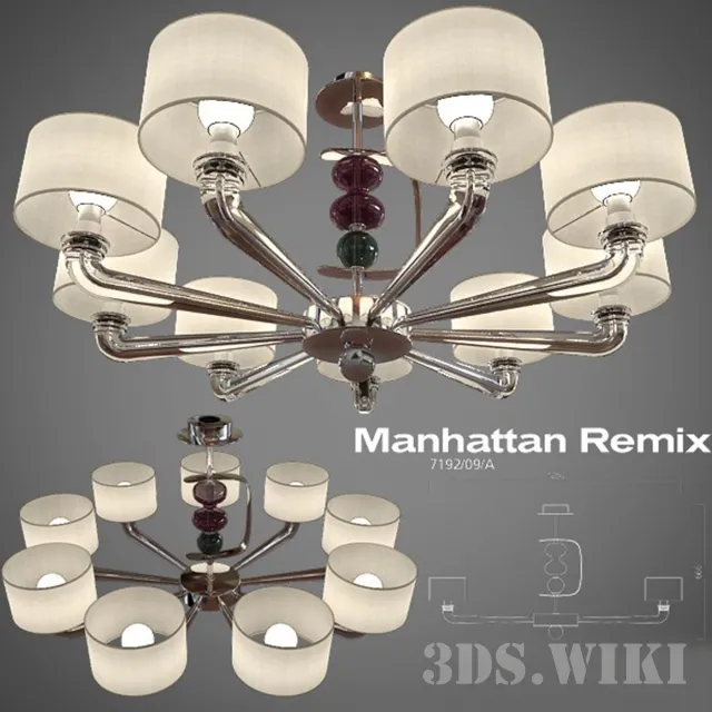 lighting - Manhattan Remix 7192 chandelier 3D Model