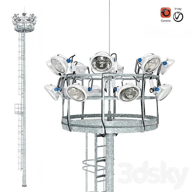 Lighting mast MGF-20-SR with round top Free Download