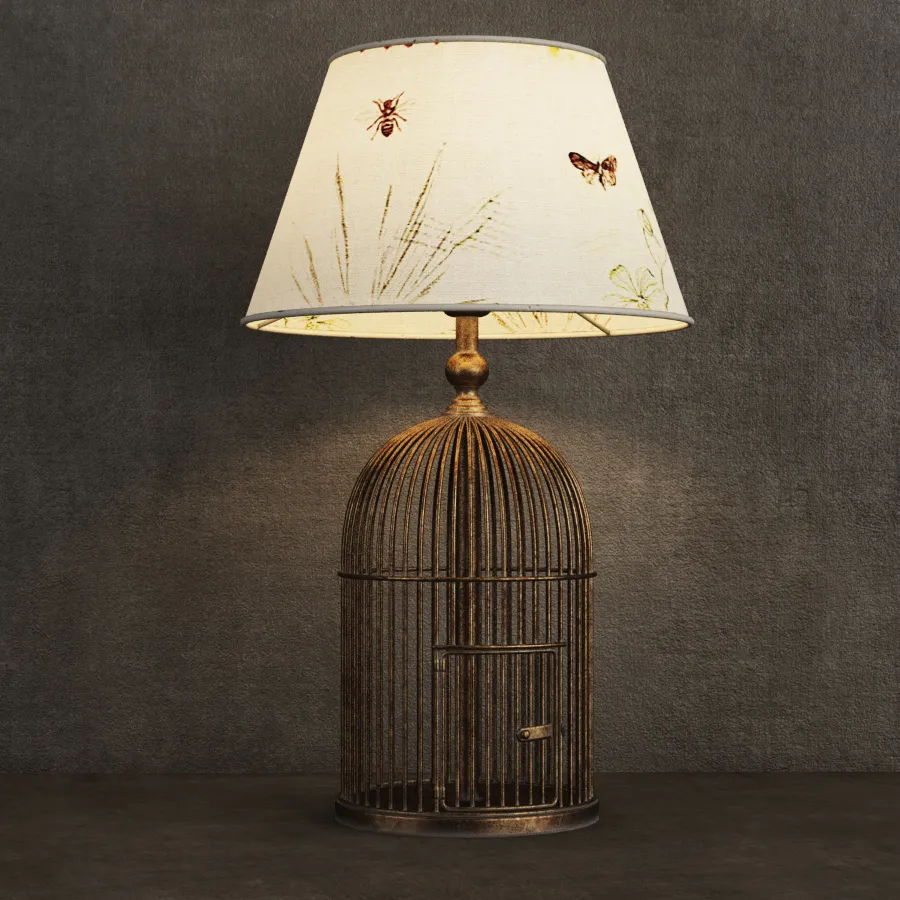 lighting - Metal Birdcage table lamp 1-015902 3D Model
