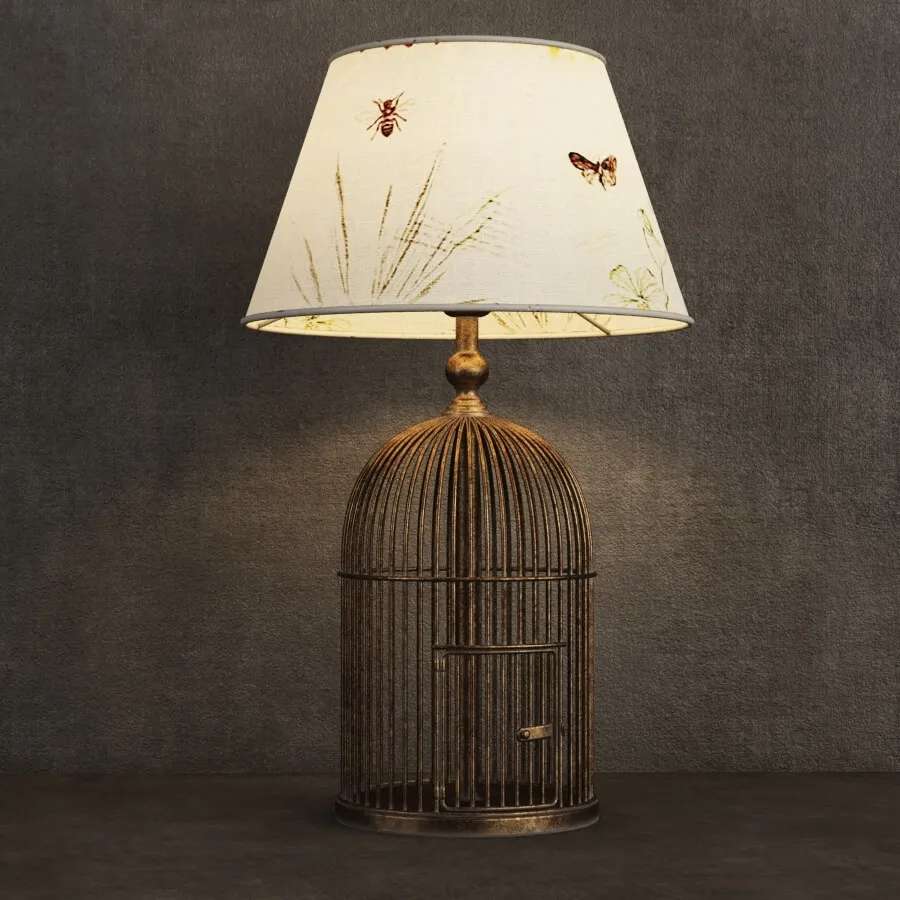 lighting - Metal Birdcage table lamp 1-015902 3D Model