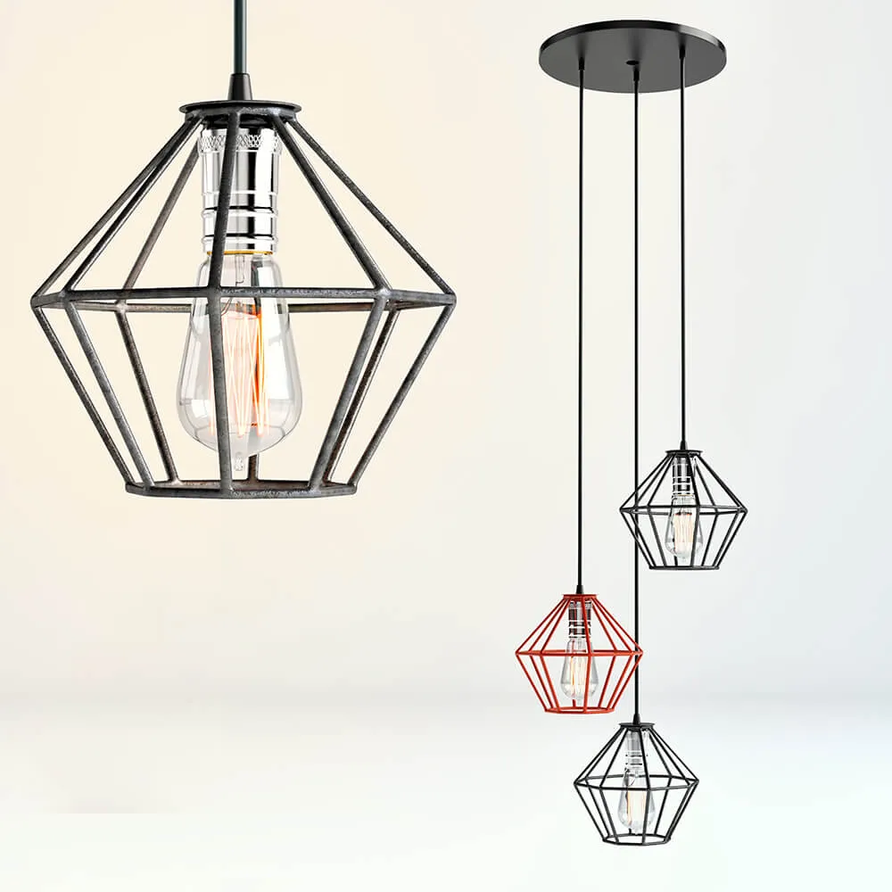 lighting - Metal chandelier Treesome lamp 3D Model