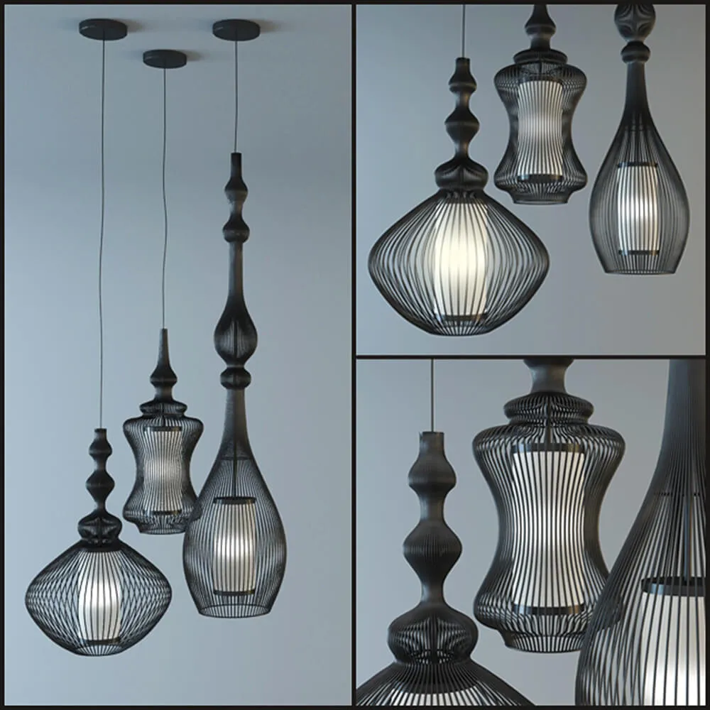 lighting - Modern LED chandeliers 3D Model