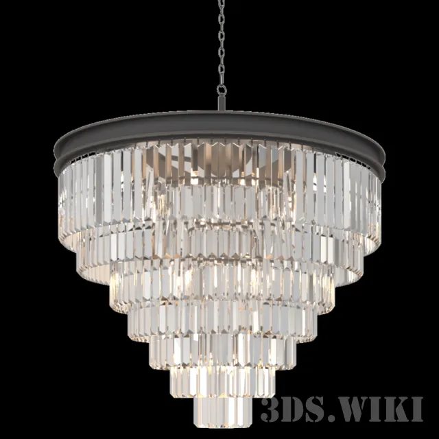 lighting - Newport light 31118S black+gold 3D Model