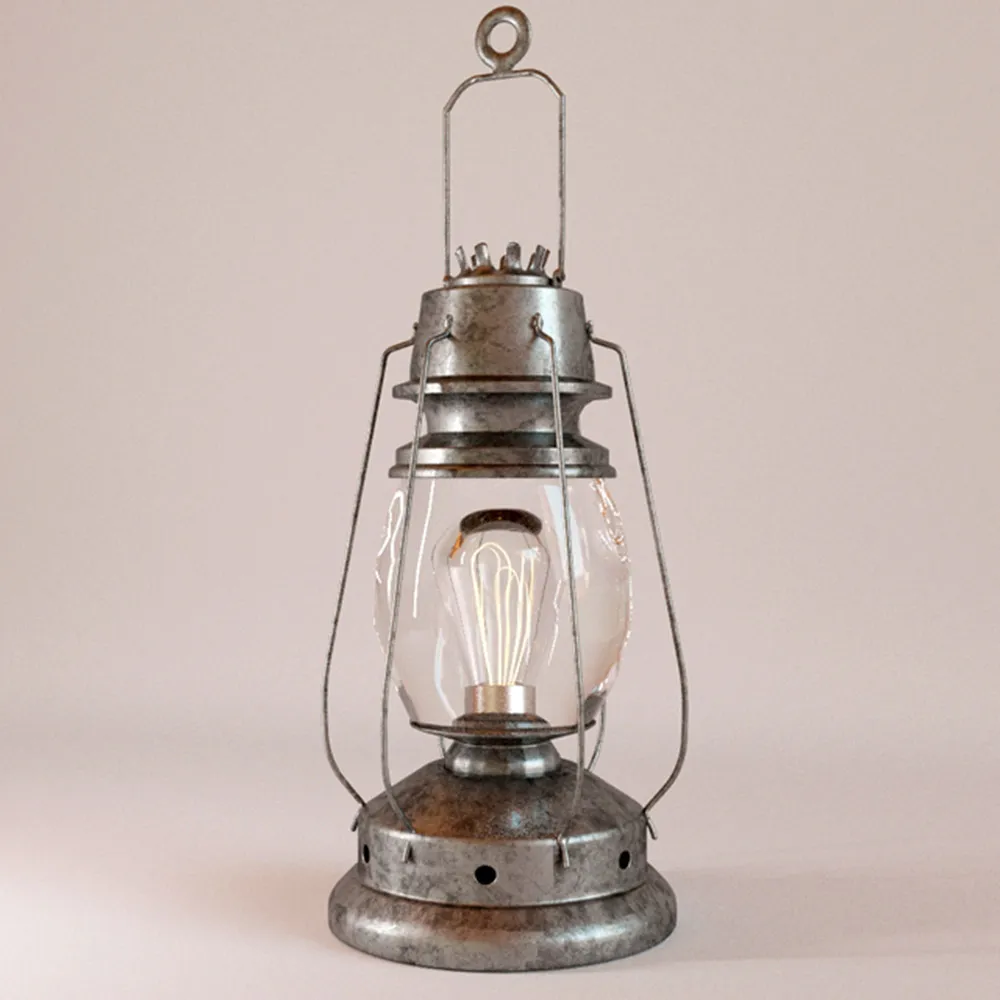lighting - Old hanging lantern 3D Model
