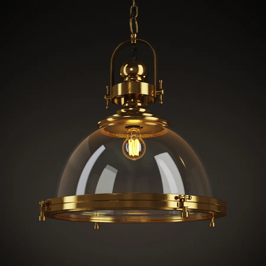lighting - Paloma chandelier CH100-1-BRS 3D Model