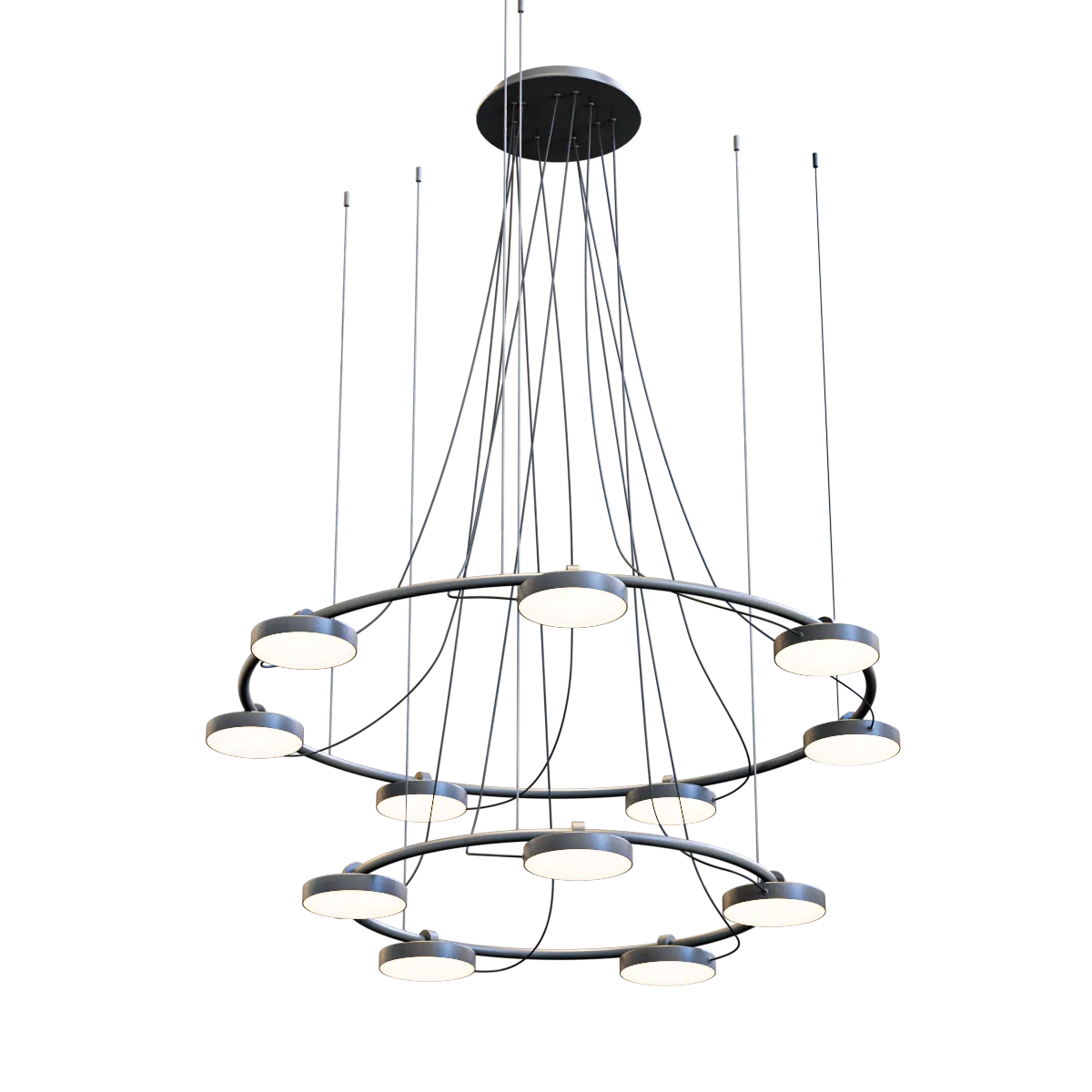 lighting - Pendant chandelier Estiluz Aro 3542 3D Model