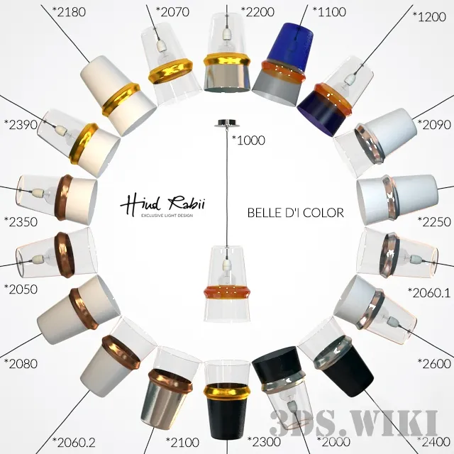 lighting - Pendant lamp from Hind Rabii Belle d'I series. 3D Model