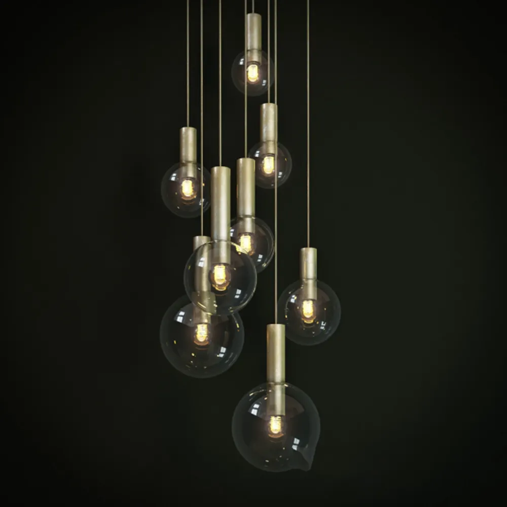 lighting - Pendant lamp made of bulbs 3D Model
