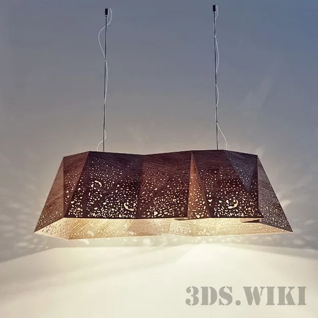 lighting - Plywood chandelier (max fbx) 3D Model