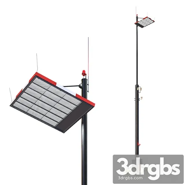 Lighting pole with ewo spotlights 3D Model Download