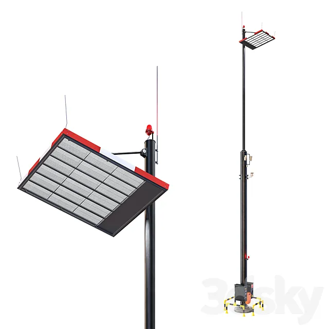 Lighting pole with EWO spotlights Free Download