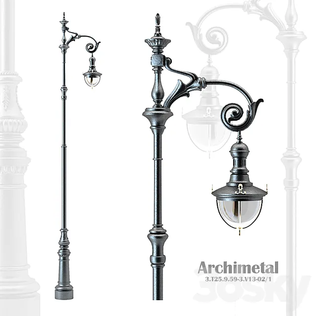 Lighting poles Archimetall 3D Model