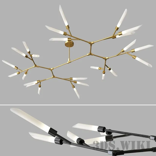 lighting - Postmodern Rotatable Branch 3D Model