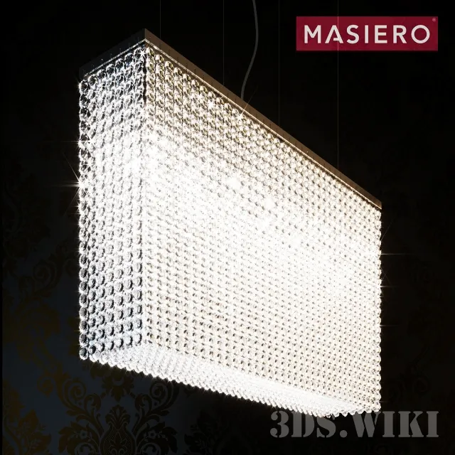 lighting - Rectangular Chandelier Masiero 3D Model