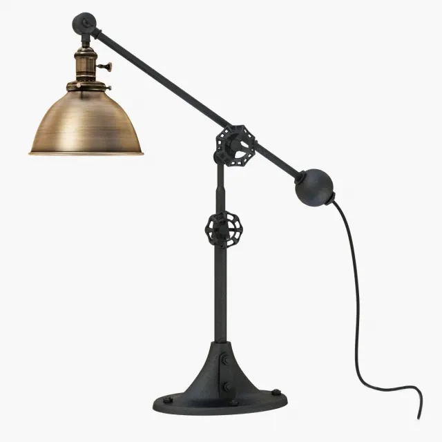 lighting - RH  the Industrial era task lamp Antique Brass 3D Model