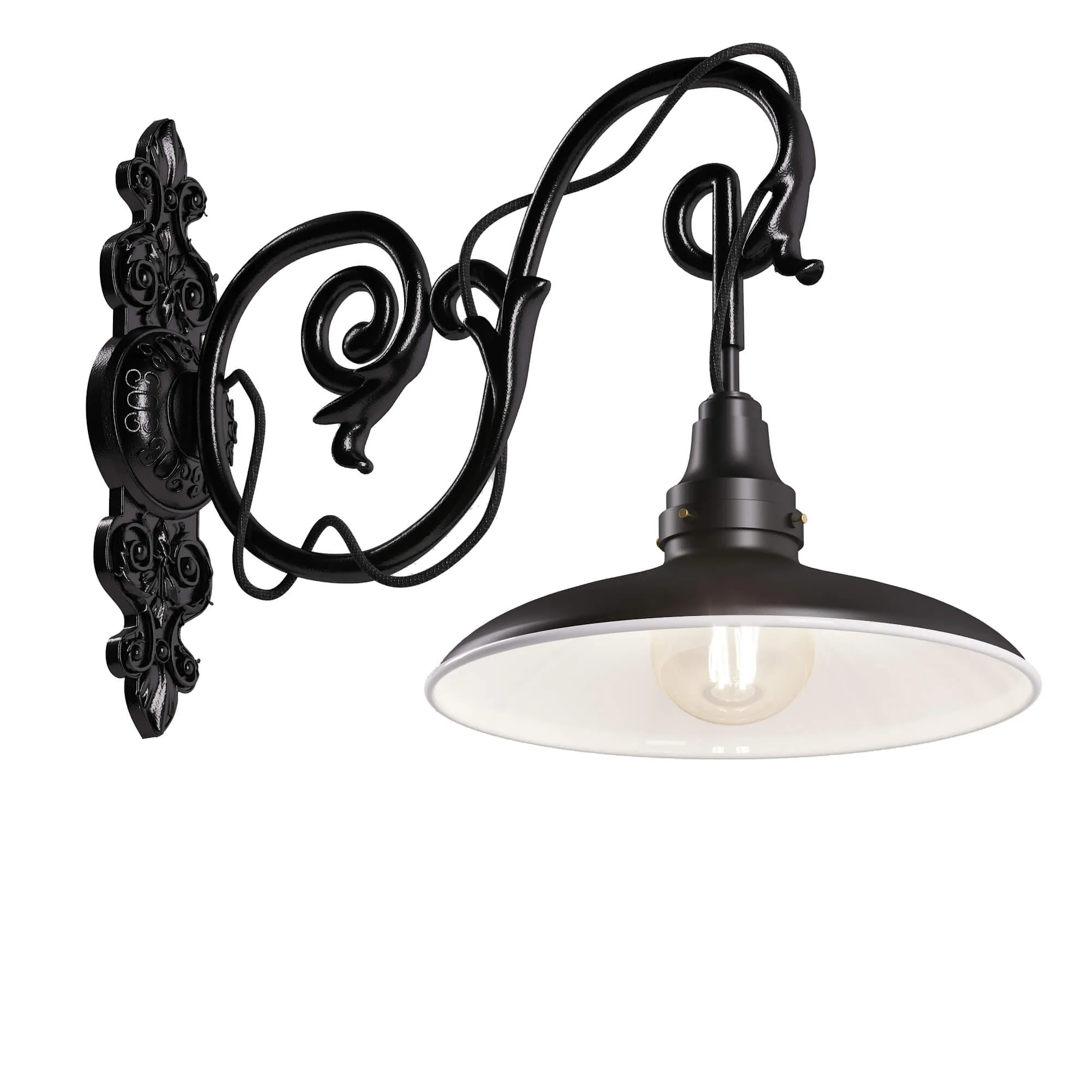 lighting - Sconce bracket Black art. 2298 3D Model