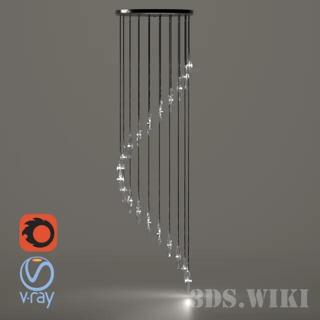 lighting - SEARCHLIGHT Sculptured Ice 888-20 3D Model