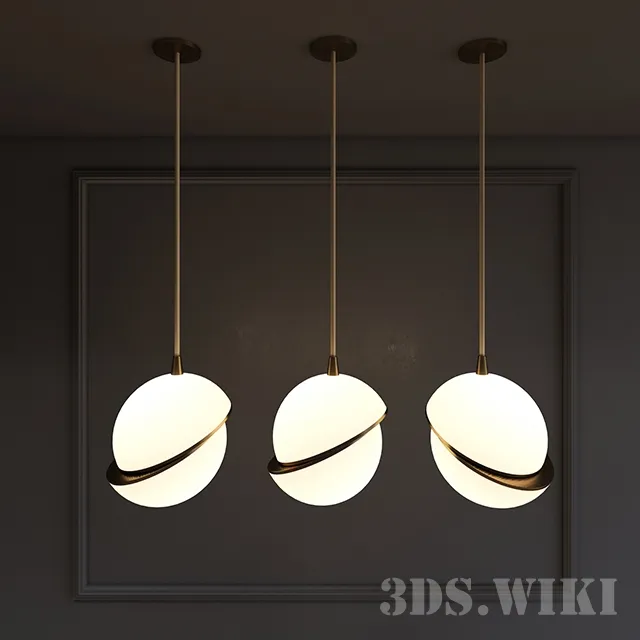 lighting - SEMICIRCLE WHITE / GOLD D25 * H25 3D Model