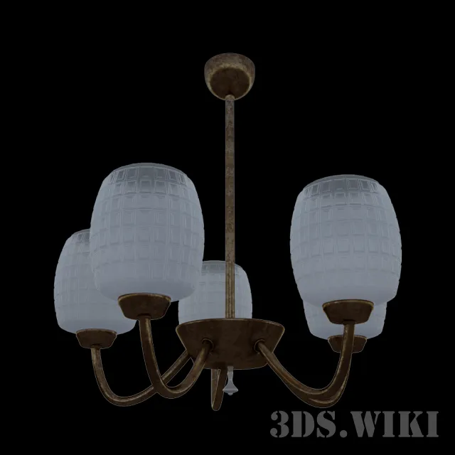 lighting - Simple chandelier (5 lights) 3D Model
