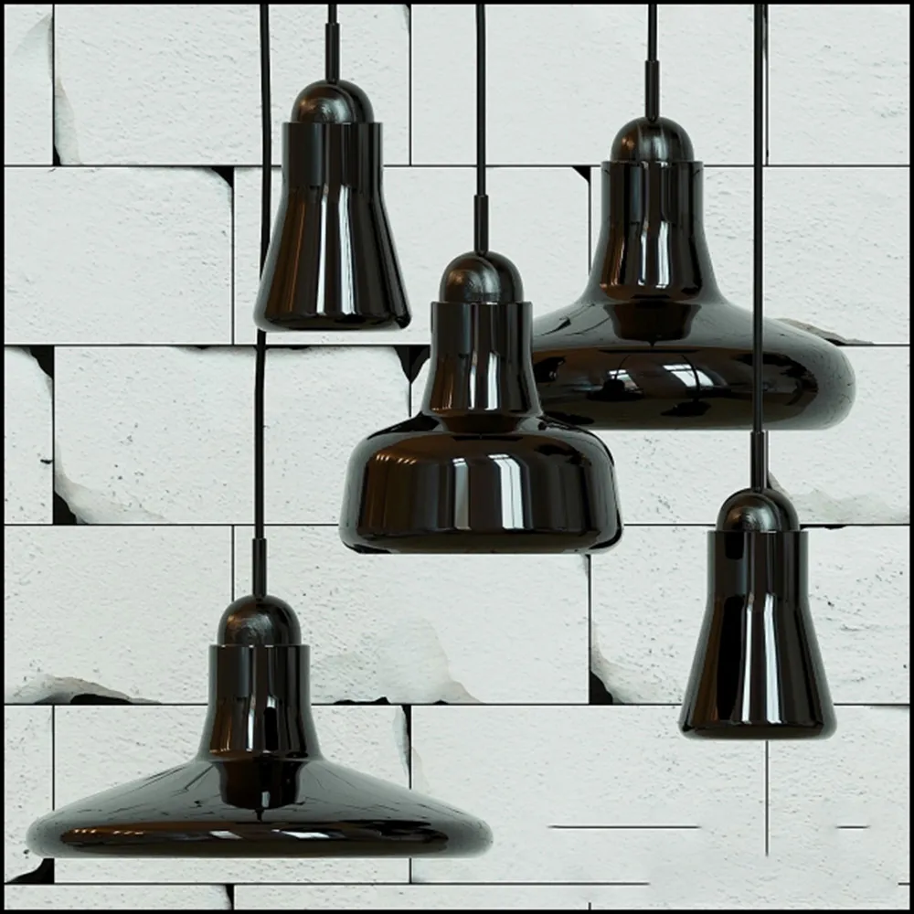 lighting - SUSPENDED LIGHT SHADOW BY BROKIS (black opaque shade) 3D Model