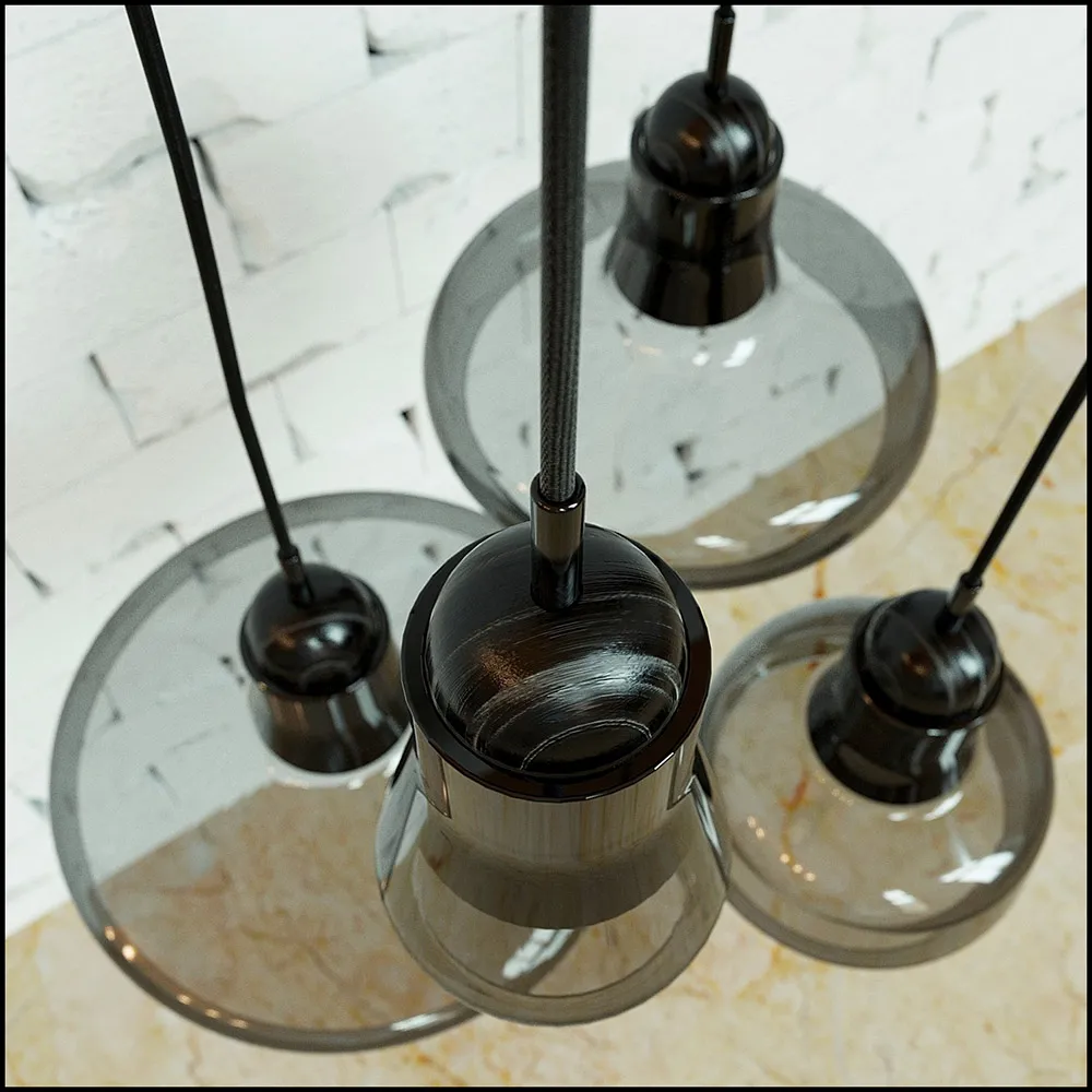 lighting - SUSPENDED LIGHT SHADOW BY BROKIS (black transparent shade) 3D Model