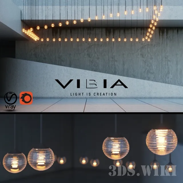 lighting - Vibia Algorithm suspended ceiling luminaire 3D Model