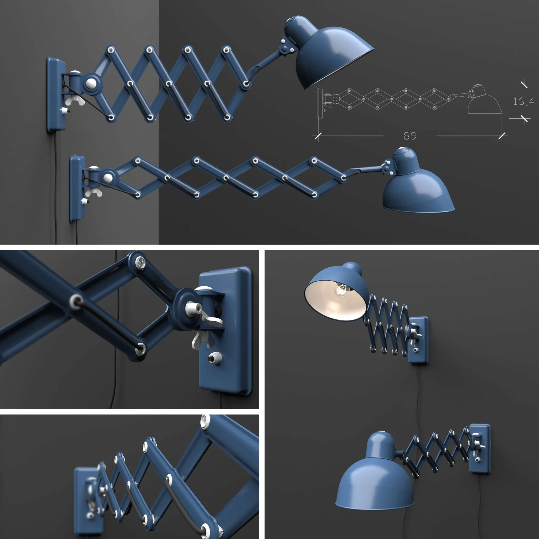 lighting - Wall Lamp Kaiser Idell 3D Model