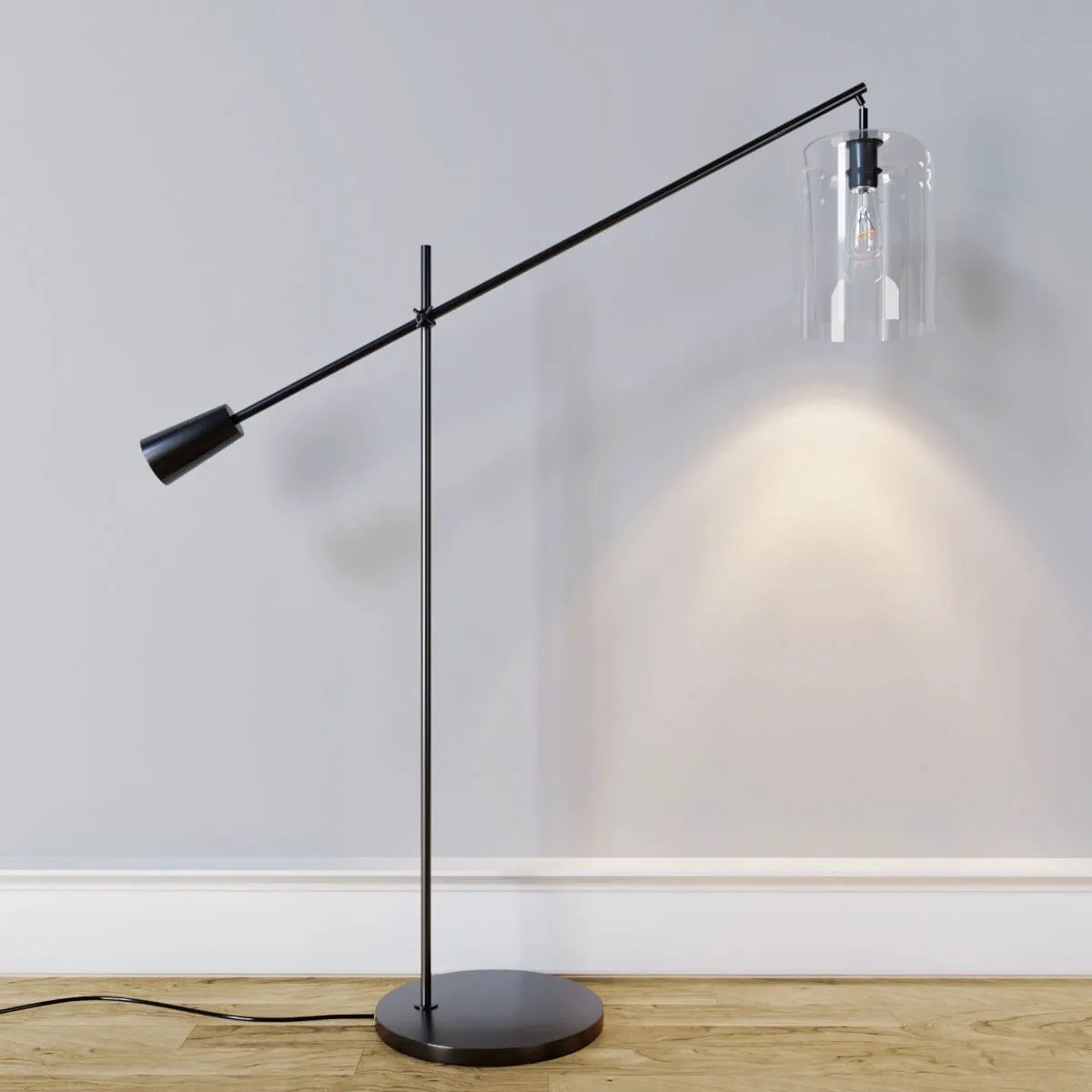 lighting - West Elm adjustable glass floor lamp 3D Model