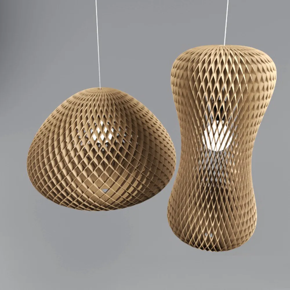 lighting - Wooden chandeliers 3D Model