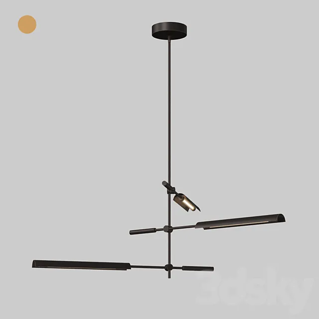 Lightology ASTRID MULTI LIGHT PENDANT By Alora 3D Model