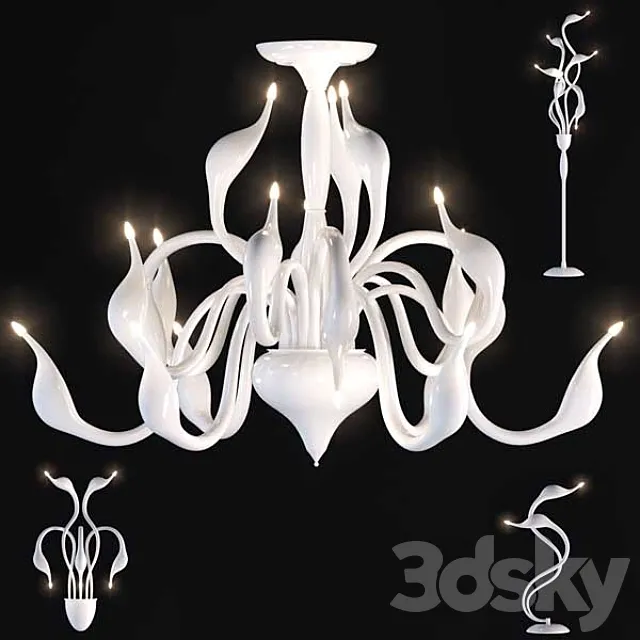 Lightstar _ Cigno collo 3D Model