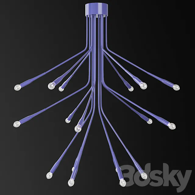 Lightweight Chandelier by Tom Kirk Lighting 3DModel