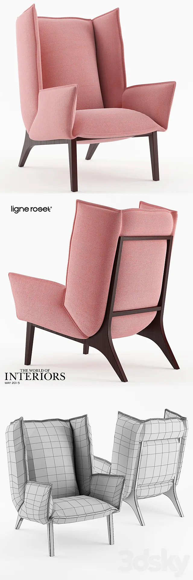 Ligne Roset Armchair 2015 3D Model