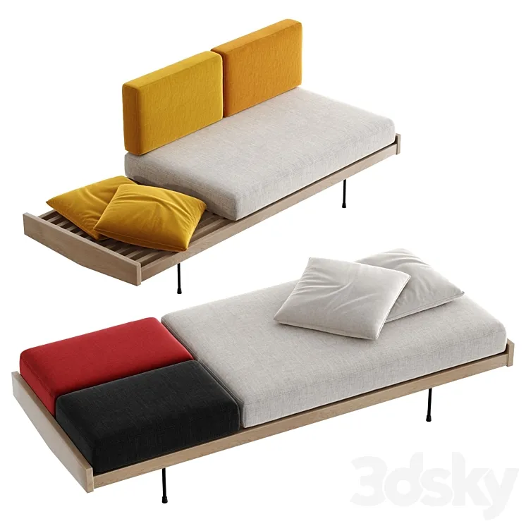 ligne-roset DAYBED 3D Model Free