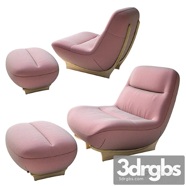 Ligne Roset Manarola Armchair 1 3D Model Free