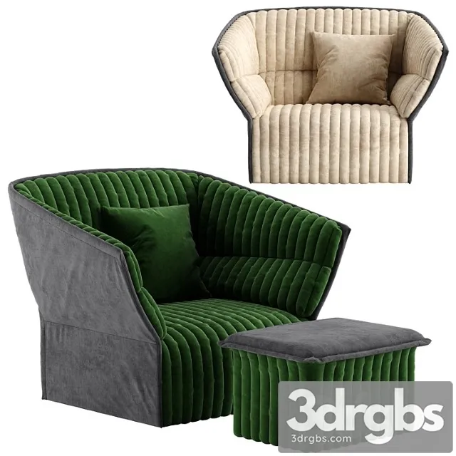 Ligne roset moel 2 chair 3D Model Free
