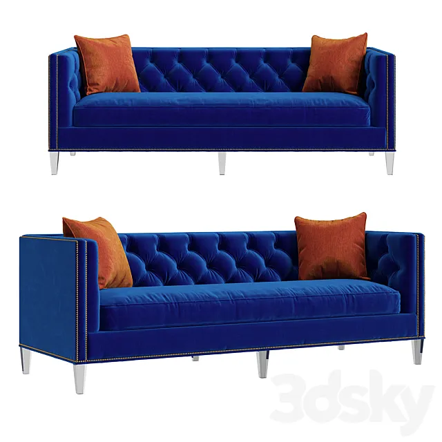 Lillian August for Hickory White LA6154S Wright Modern Sofa 3D Model