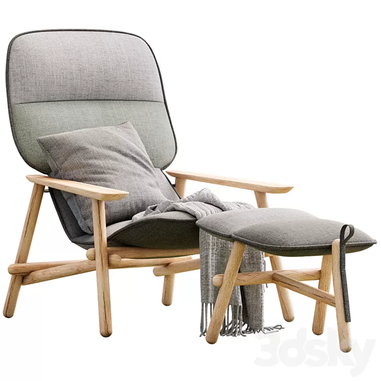 Lilo Armchair By Moroso 3D Model Free