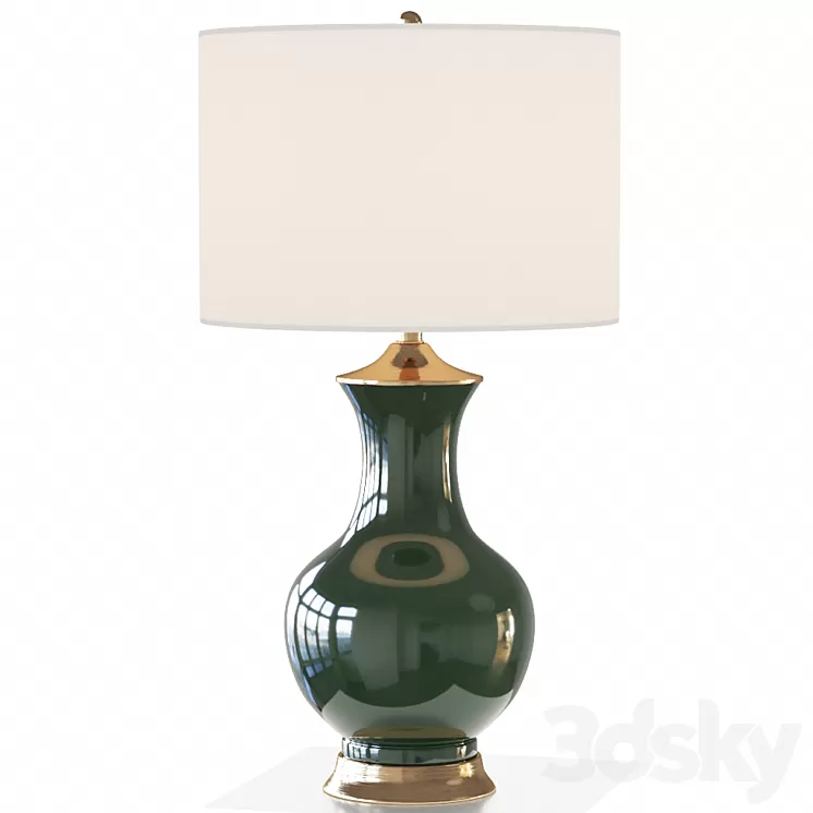 LILOU TABLE LAMP GREEN 3D Model
